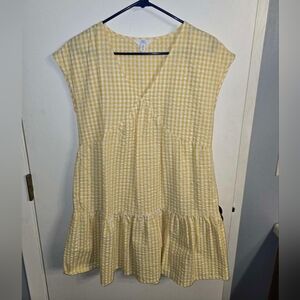 Time and Tru Yellow Gingham Dress